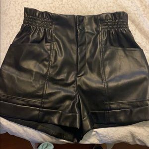 Faux Leather High waisted Zara shorts